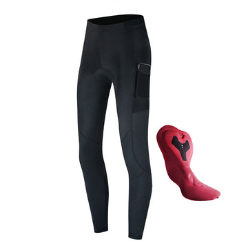 Damen Fahrradhose lang mit Sitzpolster – atmungsaktives Material, schnell trocknendes Material & hoher Bund