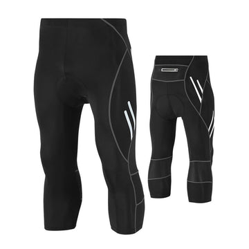 MTB 3/4 Radhose Herren – atmungsaktives Materiale & Elastische Fahrradhose mit Sitzpolster