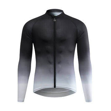 Langarm Fahrradtrikot mit Farbverlauf – atmungsaktives Material, Schnell trocknend
