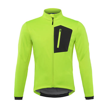 windabweisende & wärmende Fahrradjacke mit Farbblock-Design – atmungsaktives Material & Wasserabweisend