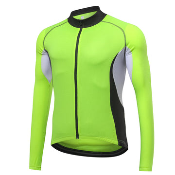 atmungsaktives Materiales Langarm-Radtrikot mit Reißverschluss – schnell trocknendes Material & wetterfest