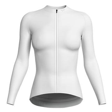 Damen Langarm Fahrradtrikot mit Reißverschluss – atmungsaktives Material & elastisch