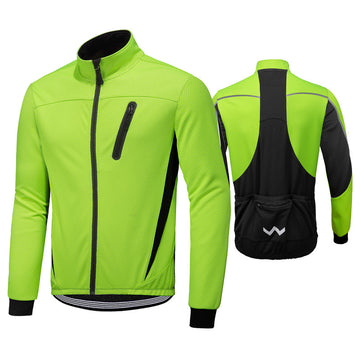 MTB Winterjacke Herren – windabweisende & wasserabweisende Softshell Fahrradjacke mit Warmem Fleece
