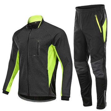 MTB Thermo-Set Herren – windabweisende & Gefütterte Fahrradjacke mit Hose