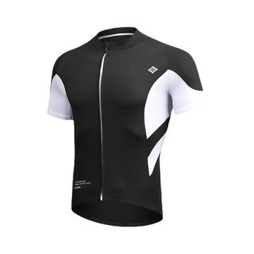 schnell trocknendes Materiales, atmungsaktives Materiales MTB-Trikot mit Reißverschluss – Kurzarm & farblich abgesetzt