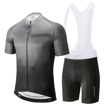 MTB Fahrradbekleidung Set – Kurzarm Radtrikot & Trägerhose mit Sitzpolster, atmungsaktives Material & Schnell trocknend
