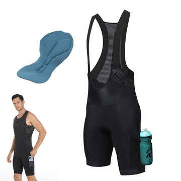 Herren atmungsaktives Materiale MTB Träger-Radhose mit Sitzpolster – Schnell Trocknend & bequeme Passform