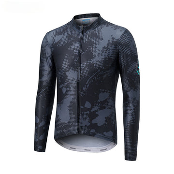 atmungsaktives Materiales Radtrikot mit Reißverschluss & Print – Kurzarm, Schweißableitend