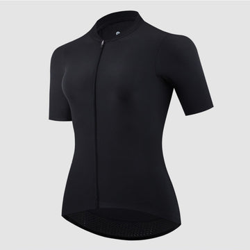 Damen Radtrikot Kurzarm – nahtlos, atmungsaktives Material & elastisch mit Reißverschluss