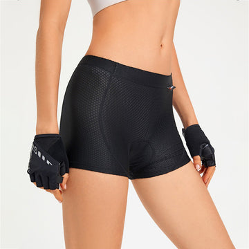 Damen Fahrradunterhose mit Sitzpolster – atmungsaktives Material, schnell trocknendes Material & nahtloser Tragekomfort