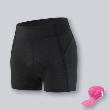 Damen Radhose Unterwäsche mit Sitzpolster – atmungsaktives Materiale, hochelastische High-Waist Fahrradhose