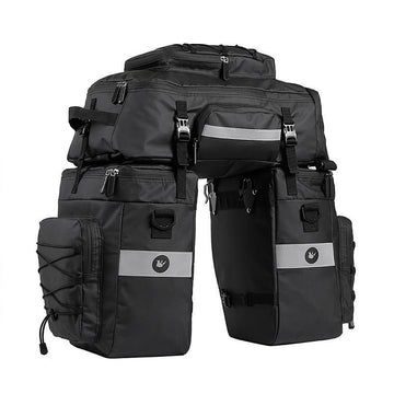 wasserabweisende 3-in-1 Multifunktionale Fahrrad-Packtasche – 65L Gepäckträgertasche, Radtasche mit Regenhülle